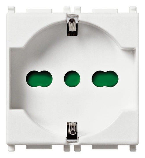 Vimar presa SICURY bianco 2 moduli 2P+T 16 A 250V P40 universale standard italiano