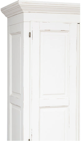 Biscottini Biscottini Armadio Country massello tiglio bianco anticato 100x50x210 Made Italy