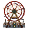 Scena animata a Led Ruota panoramica rossa con bambini, decorazione da 45 cm