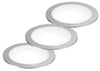 Kit 3 Faretti Incasso Alluminio Nikel Tondi Controsoffito Led 10 watt 4000 kelvin