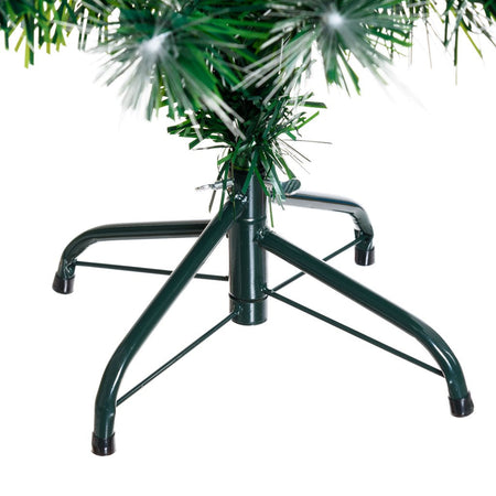 Albero di natale in fibre ottiche bianco caldo e RGB da interno con vaso