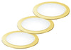 Kit 3 Faretti a Incasso Cartongesso Tondi Alluminio Oro Led 10 watt Luce Naturale