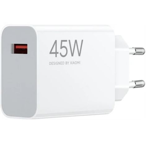 CARICABATTERIA DA RETE 45W XIAOMI BHR07SLEU USB-A WHITE