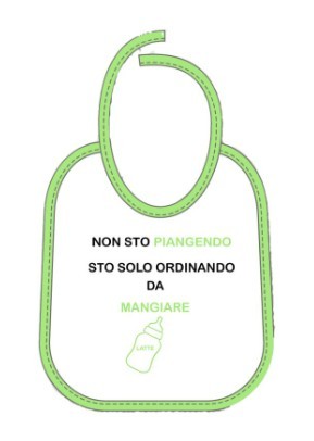 Mella Kids - Bavaglino con frase 100% Cotone