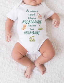 Mella Kids - Body con scritta 100% cotone