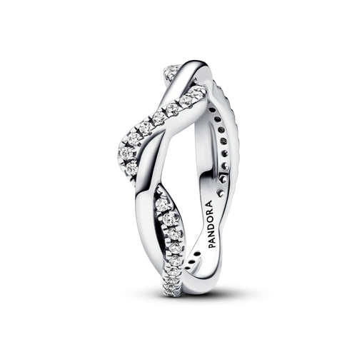 Pandora - Anello Onda Intreccio Luminoso