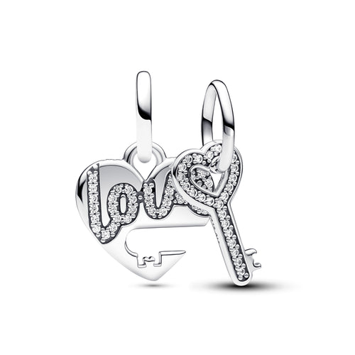 Pandora - Charm Pendente Divisibile Cuore e Chiave