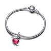 Pandora - Charm Pendente Cuore con Freccia Vetro di Murano