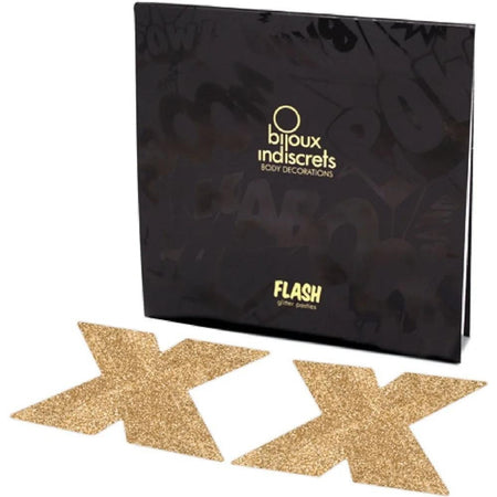 Copricapezzoli FLASH CROSS GOLD di Bijoux Indiscrets