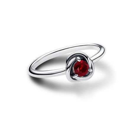 Pandora - Anello Cerchio Eterno Rosso Scuro Gennaio