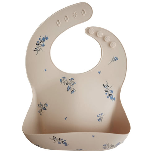 Bavaglino In Silicone Print Lilac Flowers 26.5X3.5 Cm Mushie