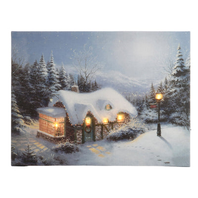 Quadro con LED luminosi a luce calda decorazione natalizia, dipinto da 58 cm