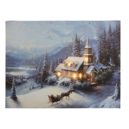 Quadro con LED luminosi a luce calda decorazione natalizia, dipinto da 58 cm