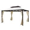 Gazebo Fenice Beige con teli laterali e airvent da giardino e veranda