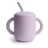 Tazza Educativa Sil.+Cannuccia Solid Soft Lilac 9.5X7.15X12 Cm Mushie