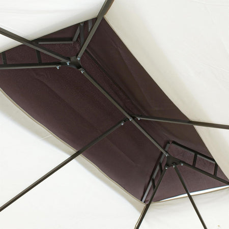 Gazebo "Fenice" Beige con teli laterali e airvent da giardino e veranda