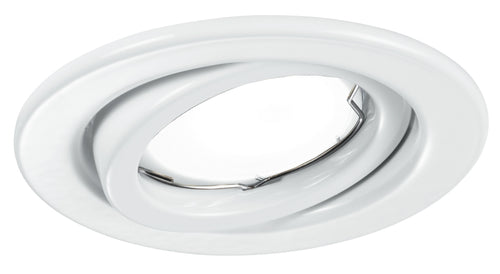 Incasso Controsoffittatura Faretto Bianco Orientabile Tondo Metallo Led 6 watt Luce Calda