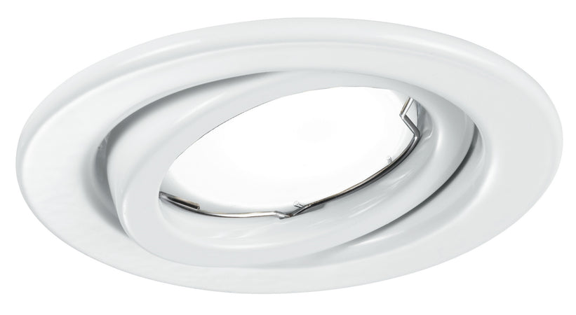 Incasso Controsoffittatura Faretto Bianco Orientabile Tondo Metallo Led 6 watt Luce Calda