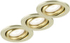 Kit 3 Faretti Metallo Oro Orientabili Incasso Controsoffittatura Led 18 watt Luce Calda