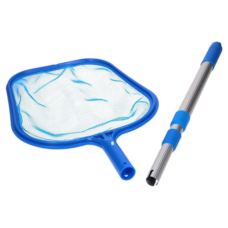RETINO DI SUPERFICIE CON MANICO TELESCOPICO 150 CM 5 SEZIONI ALLUNGABILE ALLUMINIO PISCINE PISCINA