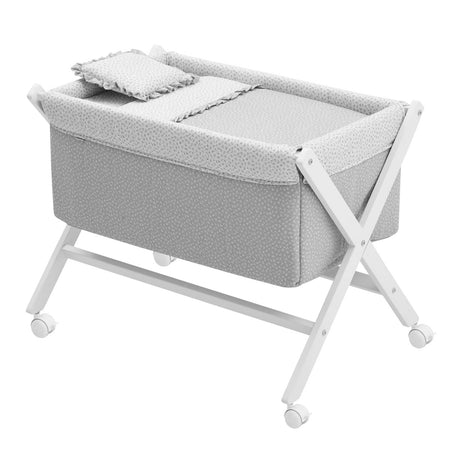 Culla X Di Legno Une Liberty Gris/Bianco 55X87X74 Cm