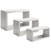 Set 3 cubi, mensole in legno Trittico da parete design moderno con fissaggio a scomparsa
