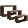 Set 3 cubi, mensole in legno Trittico da parete design moderno con fissaggio a scomparsa