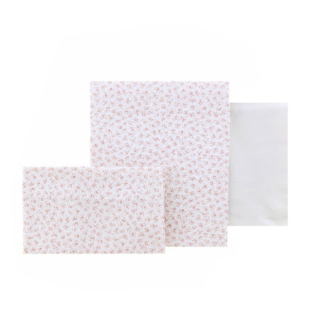 Completo Lettino 3 Pz 100X165X1 Cm Liberty Rosa