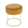 Pouf Clarissa in velluto anticato h 40 cm arredamento per salotto moderno