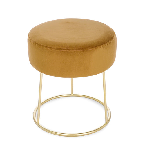 Pouf Clarissa in velluto anticato h 40 cm arredamento per salotto moderno