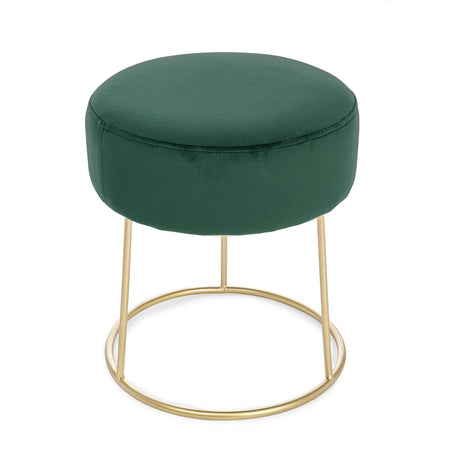 Pouf "Clarissa" in velluto anticato h 40 cm arredamento per salotto moderno