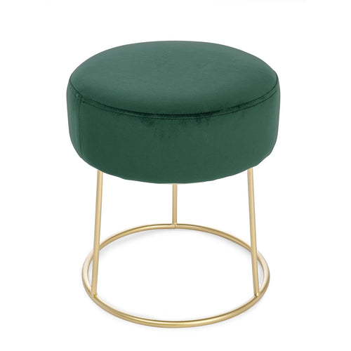 Pouf Clarissa in velluto anticato h 40 cm arredamento per salotto moderno