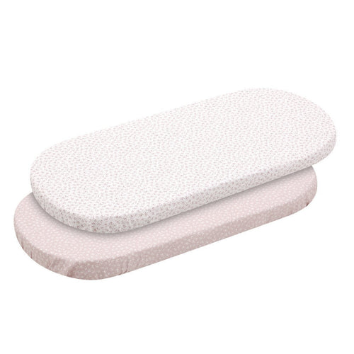 2 Lenzuolo Regolabile-Cestone 35X80X7 Cm Liberty Rosa