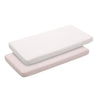 2 Lenzuolo Regolabile-Culla 60 60X120X17 Cm Liberty Rosa