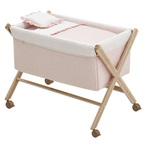 Culla X Di Legno Une Liberty Rosa/Natural 55X87X74 Cm