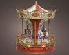 Giostra animata Carosello carillon con Led, decorazione da Ø 23.5 x h 28 cm