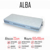 Materasso Alba 160x190 in gomma e memory alto 22cm