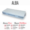 Materasso Alba 120x190 in gomma e memory alto 22cm