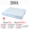 Materasso Shiva9 Zone 80x190 in gomma e memory alto 25cm