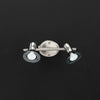 Faretto Cromo Spazzolato Diffusori Orientabili 2 Luci Disco 4852CR