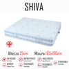 Materasso Shiva9 Zone 160x190 in gomma e memory alto 25cm
