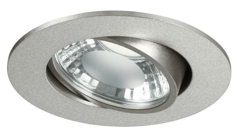 Faretto Tondo Orientabile Alluminio Silver Incasso Cartongesso Led 6 watt Luce Naturale