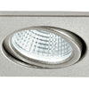 Incasso Soffitto Ribassato Faretto Orientabile Quadrato Alluminio Silver Led 3 watt 4000 kelvin