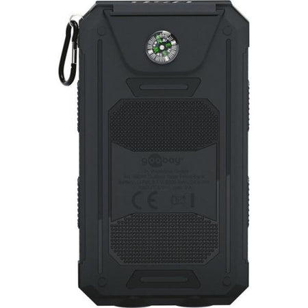 Powerbank Outdoor Energia Solare 8000 mAh con Torcia IP45 2xUSB Nero