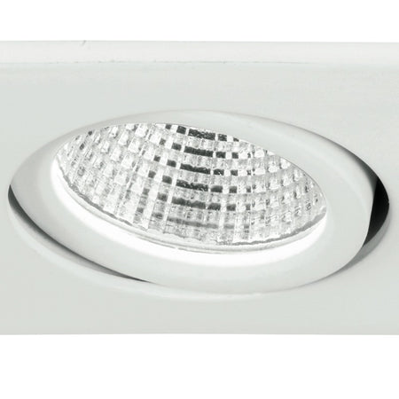 Faretto Quadrato Orientabile Alluminio Bianco Incasso Led 3 watt Luce Naturale