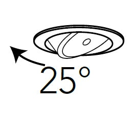 Faretto a Incasso Orientabile Tondo Alluminio Silver Cartongesso Led 3 watt Luce Naturale