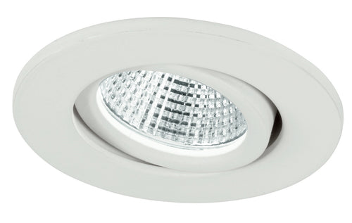 Faretto Incasso Alluminio Bianco Tondo Orientabile Led 3 watt Luce Naturale