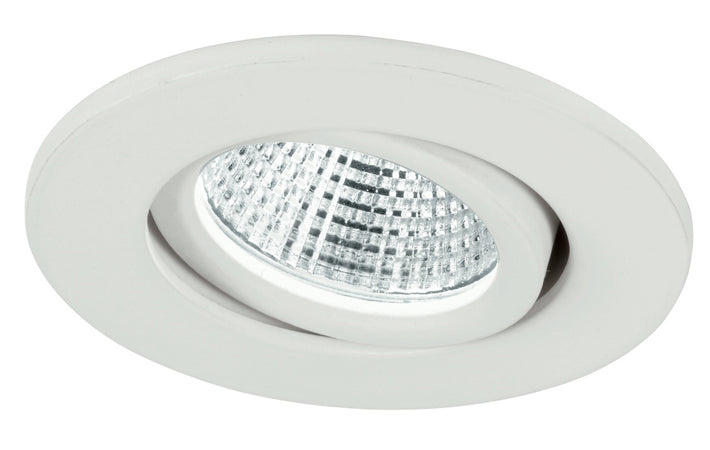 Faretto Incasso Alluminio Bianco Tondo Orientabile Led 3 watt Luce Naturale