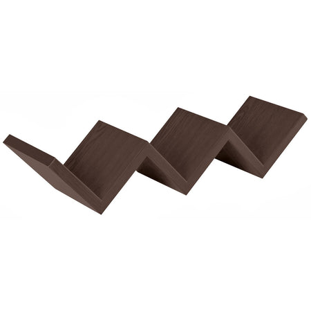 Mensola in legno "Zig Zag" da parete design moderno con fissaggio a scomparsa