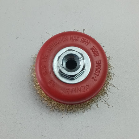 Benman spazzola a tazza da 100mm con attacco M14 in filo ondulato